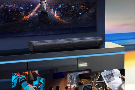 S20L Barras De Sonido Para TV, Sistema De Sonido Envolvente 3D Barra De Sonido Para TV, Audio De Cine En Casa 2.1 Ch Con Subwoofer Integrado, Altavoces Para TV De 50W / HDMI ARC, Bluetooth, Óptico, RCA, USB Y AUX Montable En Pared