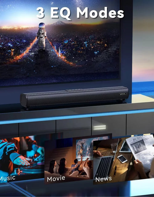Load image into Gallery viewer, S20L Barras De Sonido Para TV, Sistema De Sonido Envolvente 3D Barra De Sonido Para TV, Audio De Cine En Casa 2.1 Ch Con Subwoofer Integrado, Altavoces Para TV De 50W / HDMI ARC, Bluetooth, Óptico, RCA, USB Y AUX Montable En Pared
