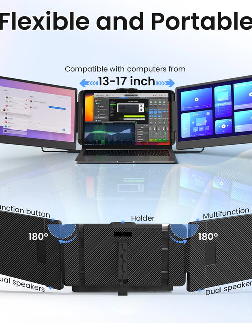 Load image into Gallery viewer, BOSII Extensor De Pantalla Para Portátil De 14" 1080P IPS FHD Monitor De Ordenador Con Bolsa De Transporte, Negro
