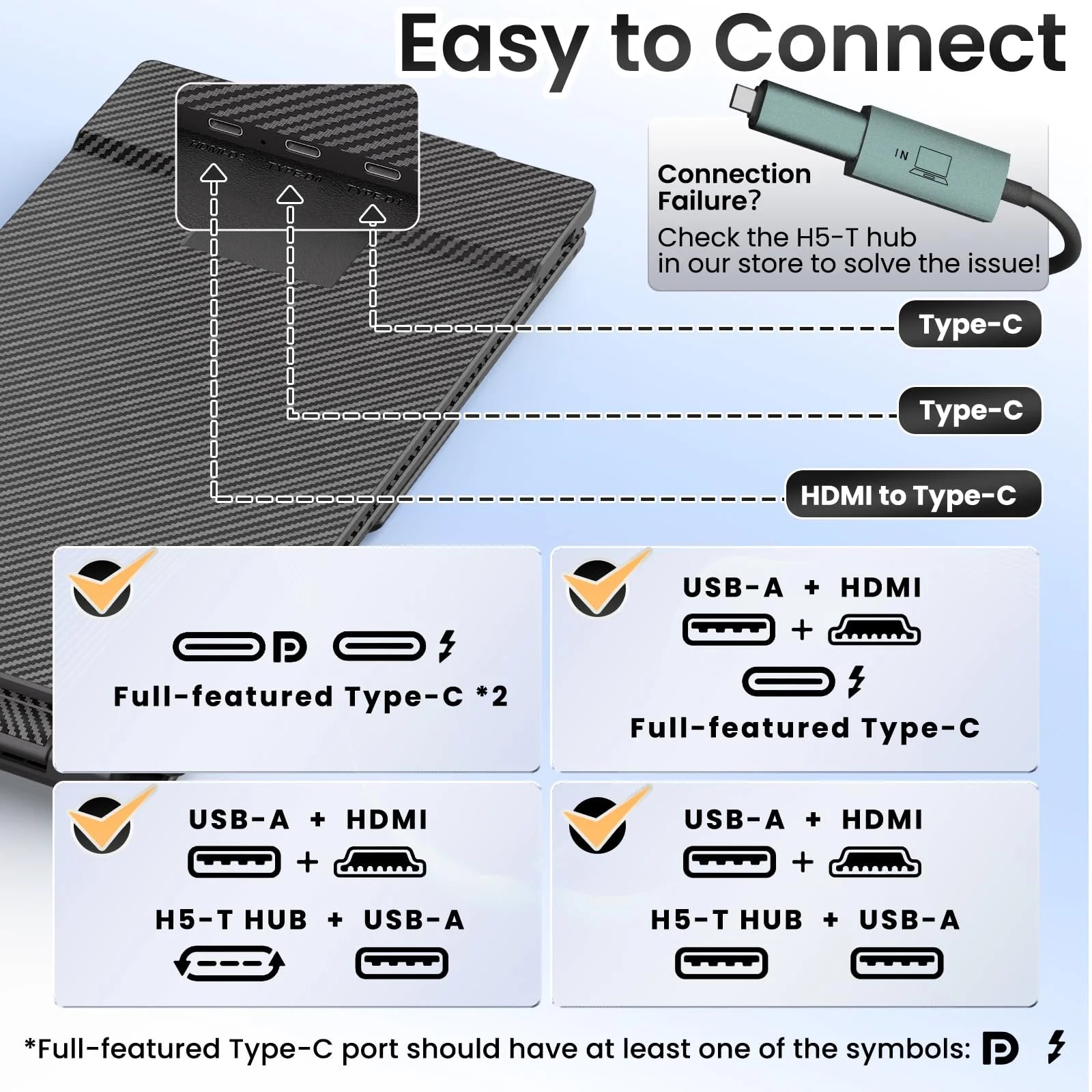 BOSII Extensor De Pantalla Para Portátil De 14" 1080P IPS FHD Monitor De Ordenador Con Bolsa De Transporte, Negro