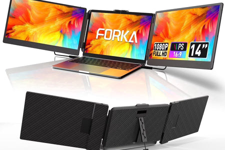 BOSII Extensor De Pantalla Para Portátil De 14" 1080P IPS FHD Monitor De Ordenador Con Bolsa De Transporte, Negro