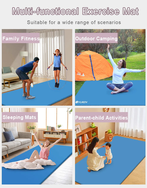 Load image into Gallery viewer, Large Exercise Mat 10Mm Thick NBR Foam for Home Gym Fitness Workout, Blue, 78X51 Inch
