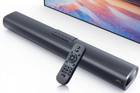 S20L Barras De Sonido Para TV, Sistema De Sonido Envolvente 3D Barra De Sonido Para TV, Audio De Cine En Casa 2.1 Ch Con Subwoofer Integrado, Altavoces Para TV De 50W / HDMI ARC, Bluetooth, Óptico, RCA, USB Y AUX Montable En Pared
