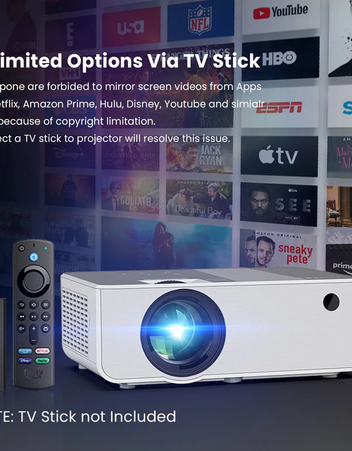 Load image into Gallery viewer, Proyector Wifi Bluetooth, Proyector De Películas Portátil Nativo 1080P Para Hogar Y Exterior, Proyector De Vídeo HD Completo Compatible Con Teléfono/Portátil/Pc/Tv Stick/Usb/Tarjeta Sd (Trípode Incluido)
