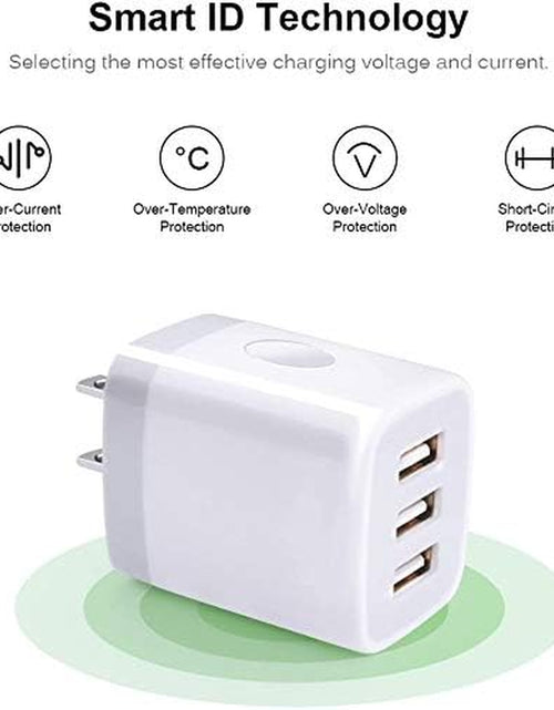 Load image into Gallery viewer, USB Charging Plug, Wall Charger Adapter,  3Pack Universal Travel 3.1A 3Muti Port Fast Charging Block Compatible with Iphone 15 14 13 12 SE 11 Xs Pro,Samsung Galaxy S23 S22 S21 S20 Ultra, Google
