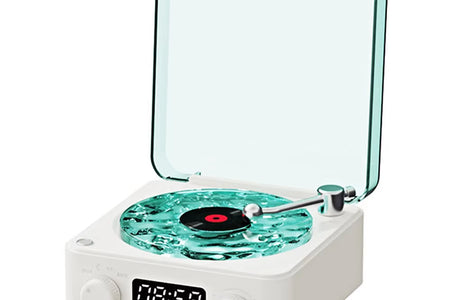 Mini Retro White Noise Bluetooth Speaker Portable Vintage Sleep Aid Bluetooth Speaker Subwoofer with RGB Light Support TF Card