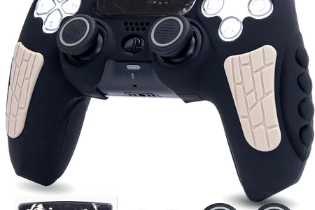 For PS5 Controller Cover Case Anti-Slip Silicone Cover Skin Compatible with PS5 Controller with Thumb Grip Cap Sticker